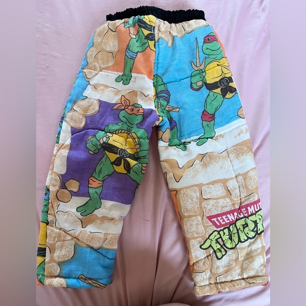 Vintage 1988 Ninja Turtle Puffer Pants - Picture 2 of 4